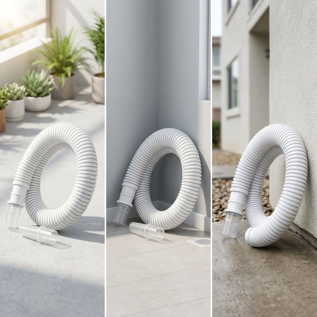 Air Conditioner Drain Hose Extension Kit - Universal Outdoor Unit Lengthened Connection Soft Pipe for Condensate Water, Anti-Aging & Sun Protection