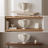 Butterfly Vase Tabletop 3D Butterfly Vase Ribbed Flower Holder for Living Room, Entryway, Reception Area