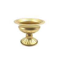 Vase with Flared Rim Gold-Toned Compote Bowl Metallic for Florists