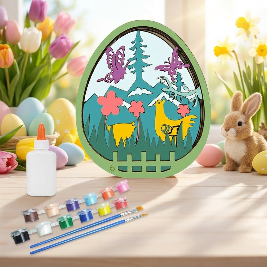 Easter DIY Decoration Easter Crafts for Kids, Wood Ornament for Children, Kids Painting, Kindergarten, Classroom Activities, Art Class