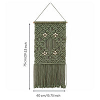 Macrame Wall Hanging Handmade Woven Tapestry Tassel Trim for Living Room