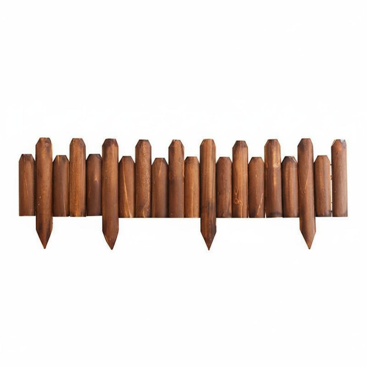 Fir Wood Flower Bed Fence Soil Retaining Flexible Garden Border Fence Wooden Log Roll Edging Easy Installation for Gardeners