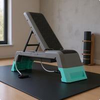 Foldable Workout Bench Textured Adjustable Workout Bench Reinforced Base Fitness Equipment for Home Gym, Supported Body-Position Training