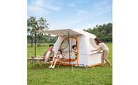 Easy Setup Inflatable Tent with Awning Spacious Inflate Tent Waterproof Portable for Campers, Families, Camping, Outdoor