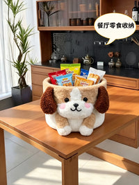 Creative Flower Dog Storage Basket Desktop Organizer