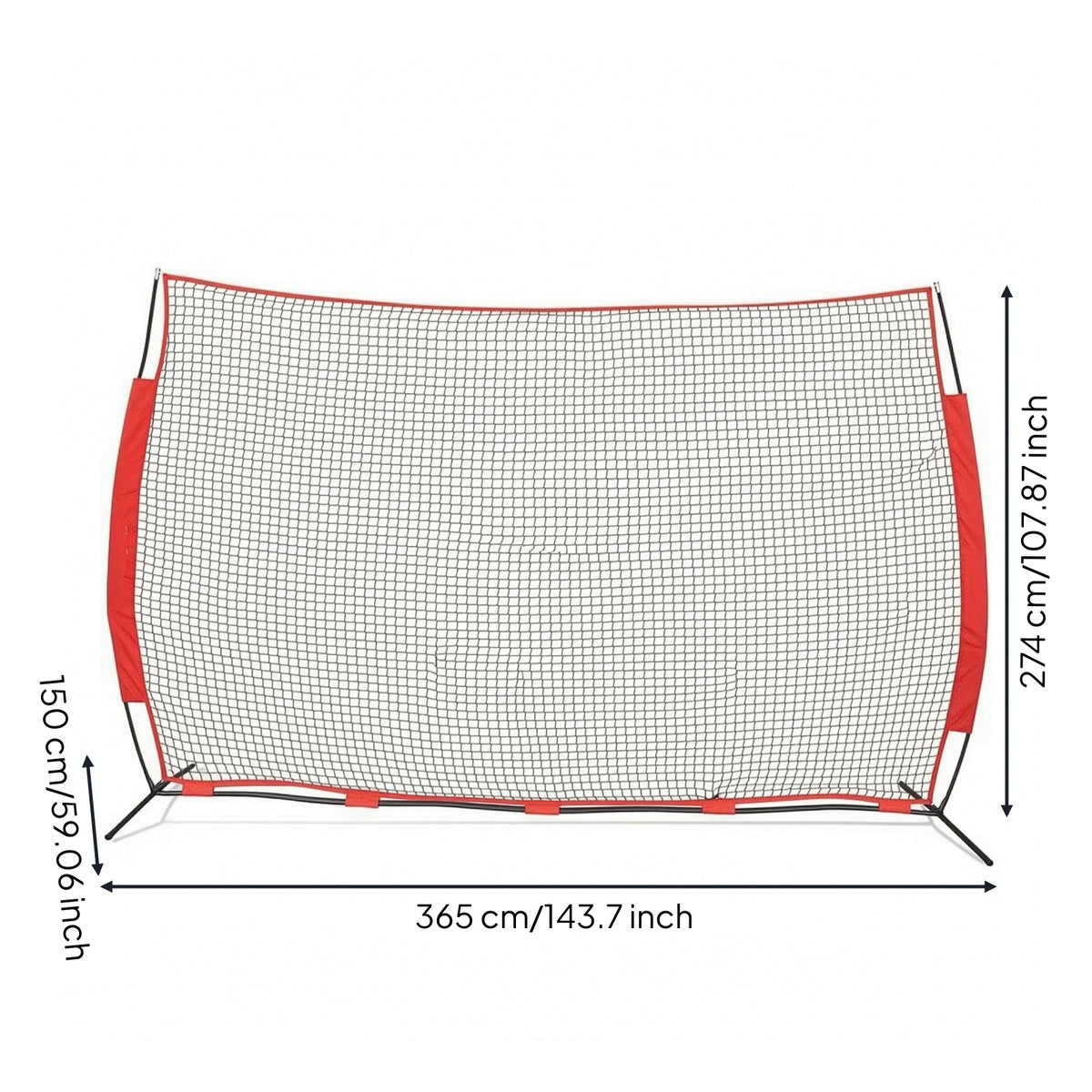 Practice Net with Carry Bag Freestanding Baseball Backstop Foldable Baseball Net for Athletes