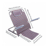 Adjustable Bed Backrest Heavy Duty Sit up Support Aid Foldable Design Folding Backrest Lounger for Elderly, Bedridden Patients, Hospital, Outdoor