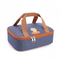 Large Capacity Insulated Lunch Bag Cute Design Lunch Box Bag Multiple Pockets for Students
