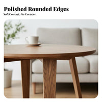 firm Wood Construction Round Pedestal Table Nordic Design Tripod End Table Space-Saving Household Furniture Minimalist visual appeal for Apartment Dwellers, homeowners, Students, Living Room, Balcony, Small areas, perusing alcove