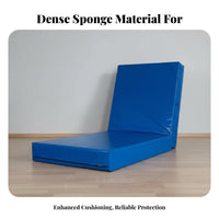 Foldable Design Folding Tumbling Mat Fall Protection Folding Crash Mat Heavy Force Absorption Thick Crash Pad Multi-Purpose for Gymnasts, Cheerleaders, Dance Studio, Gymnasium, School, Home