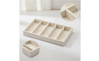 Glasses Storage Tray with 5 Compartments Velvet-Covered Sunglasses Organizer Tray Divided Sunglasses Display Organizer for Collectors, Drawer, Vanity