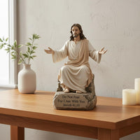 Seated Jesus Statue European Design Home Decoration Gift of Faith for Christians