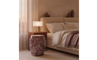 Drum Stool Embossed Ceramic Accent Table Versatile for Bedroom