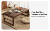 Collapsible Coffee Table Space-Saving Foldable Rattan Accent Table Multi-Purpose