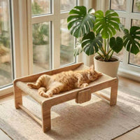 Feline Hammock Bed Wooden Frame Hammock Feline Bed Rectangular