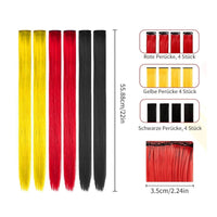 12 Pieces Matte Hair Extensions with Clips Straight Clip-in Hair Extension Silky Clip-in Hairpieces High-Temperature for Cosplayers, Cosplay, Parties, Concerts