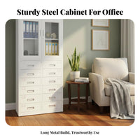 Lockable Design Multi-Drawer Apothecary Cabinet durableDuty Storage Furniture Label Holders rugged design for Office Workers, Librarians, Collectors, Study Room, Workshop, Library, Bedroom