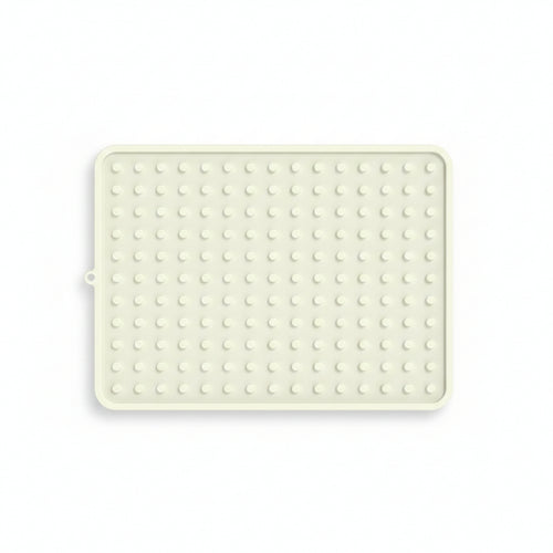 Rectangular Pet Mat Rounded Corners Textured Silicone Mat