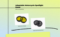 Round Spotlight Shade, Yellow Light, Black Fighter Accessory