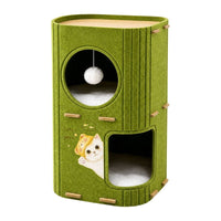 Vertical Felt Cat House Sturdy Cat Hideaway Long-Lasting Hideaway Cave Comfortable for Living Room