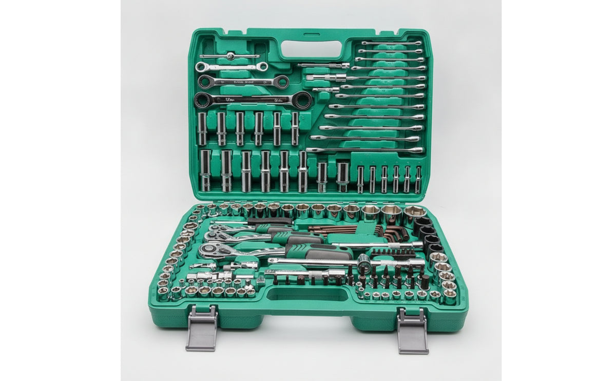 Mechanics Tool Set with Storage Case 72-Tooth Socket Wrench Set with Storage Case Electroplated Mechanics Tool Kit for Handymen