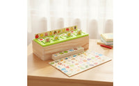 Educational Wooden Sorting Box with Lid Motor Skill Shape Sorter Box Counting Matching Game Vibrant for Playroom