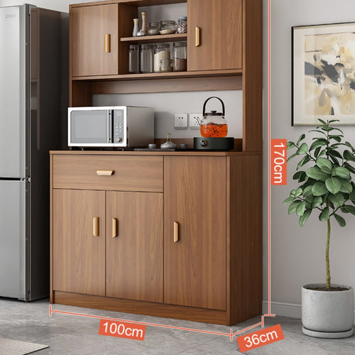 Buffet Cabinet with Drawers Freestanding Pantry Cabinet Kitchen Storage Hutch Coffee Bar Station Engineered Wood Construction Suitable for Home Living Room Kitchen Dining Room