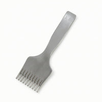 Ten-Tooth Pricking Iron Steel Tool Brushed-Finish for Leatherworking, Workshops
