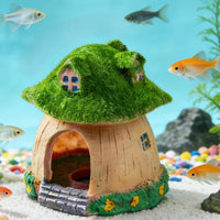Toadstool House Ornament Provides Shelter Aquarium Toadstool Hut for Terrarium