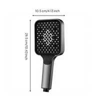 High Pressure Square Shower Head, Pressurized Handheld Rainfall Set for Bathroom and Home, Adjustable Settings