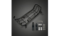 Black Motorcycle Middle Rack Steel Motorcycle Rack with Spring Clips Sturdy Stable for Motorcycles, Commuting