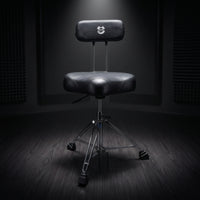 Drum Stool with Backrest Height Adjustable Drum Throne with Backrest Ergonomic Furniture for Keyboard Instrumentalists, Stage Performance