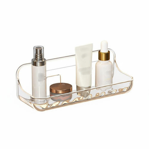 Adhesive Cosmetic shelf Transparent Design Adhesive shelf Easy to Install