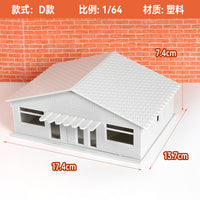 4-Piece 1:150 Scale Building Model Kit for Sand Table Scenes