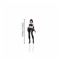 1/64 Scale Female Assassin Figure High Detail Miniature Gunner Girl Figurine Resin Material Diorama Accessory for Micro Photography