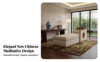New Chinese aesthetic 3-Piece Wooden Seating set serene Inspired Design Sofa Set full Wood Frame Household Furniture Minimalist Modern for Apartment Dwellers, Entertainers, Living Room, Lounge, Reception Area, Sunroom