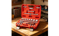 Chrome-Vanadium Ratchet Wrench Tool Kit Portable Socket Wrench Set with Case Long-Lasting Mechanics Tool Set Precision for Auto Repair, Roadside Emergencies