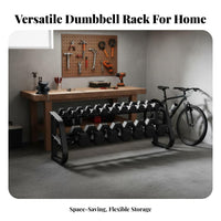 Heavy-Duty Hexagonal Dumbbell Rack Space-Saving Dumbbell Storage Rack Stable Construction 3 Tier Weight Stand Anti-Scratch Coating for Bodybuilders, Home Gym