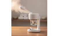 Deep Moisturizing Tap Screen Face Steamer Skin Hydration Desktop Facial Steamer Easy to Use Beauty Appliance Rotating Nozzle for Home, Spa, Salon