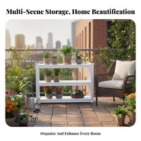 Space-Saving Multi-Tier Adjustable Shelf High Capacity Multi-Tier Freestanding Rack Customizable Design Plant Stand Sturdy Frame for Gardeners, Apartment Dwellers, Homeowners, Balcony, Living Room, Kitchen, Garden