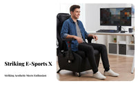Height Adjustable Ergonomic Gaming Recliner Reclining rearrest Racing design rotate Chair seamless Rolling Casters Computer Seat Lumbar Support for video game enthusiasts, Office Workers, Students, Internet Cafe, Study, Bedroom