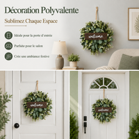 Artificial Eucalyptus Wreath, Christmas Wreath for Entry, Green Wall Decoration, Thanksgiving Party