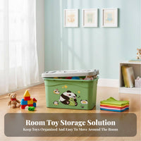 Lidded Wheeled Crate Large Capacity Household Storage Stackable for homeowners