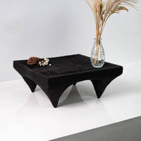 Tea Table Wood-Grain Square Table Wabi-Sabi for Tatami Room, Small Apartments