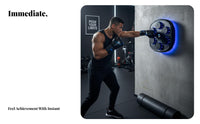 Music-Synced Boxing Machine Interactive Workout Smart Boxing Machine LED Score Display Wall Mounted Punching Target for Adults, Family