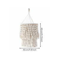 Moroccan Tassel Lamp Ethnic Design Macrame Lampshade Easy to Install for Bedroom