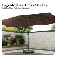 Triplecover Sun-Protective Protection Large Vented Awning Rain and Sun Resistant Patio Umbrella for Homeowners, Families, Courtyard, Backyard