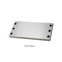 Machined Mounting-Plate Angled Ends Metal Hardware Brushed Silver