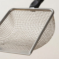Cat Litter Sifter with 2.8mm and 3.8mm Holes, Stainless Steel Handle Scooper Cat Tool, Shallow Design Litter Scooper for Daily Box Cleaning