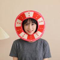 Lightweight Fortunate Wheel Hat Portable Novelty Hat with Face Opening Soft Headwear Comfortable for Performers, Photo Booths
